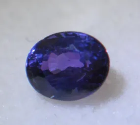 1 CT. BLUE GARNET COLOR CHANGE TO PURPLE OVAL CUT