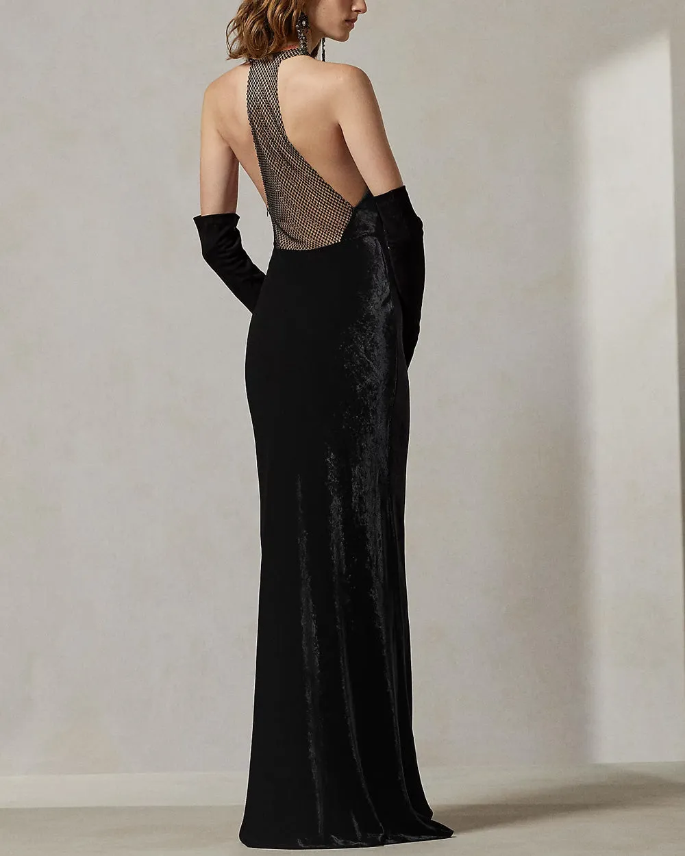 Black Embellished Nadege Gown