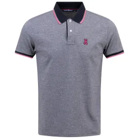 Bronxville Jacquard Polo Navy - SS24