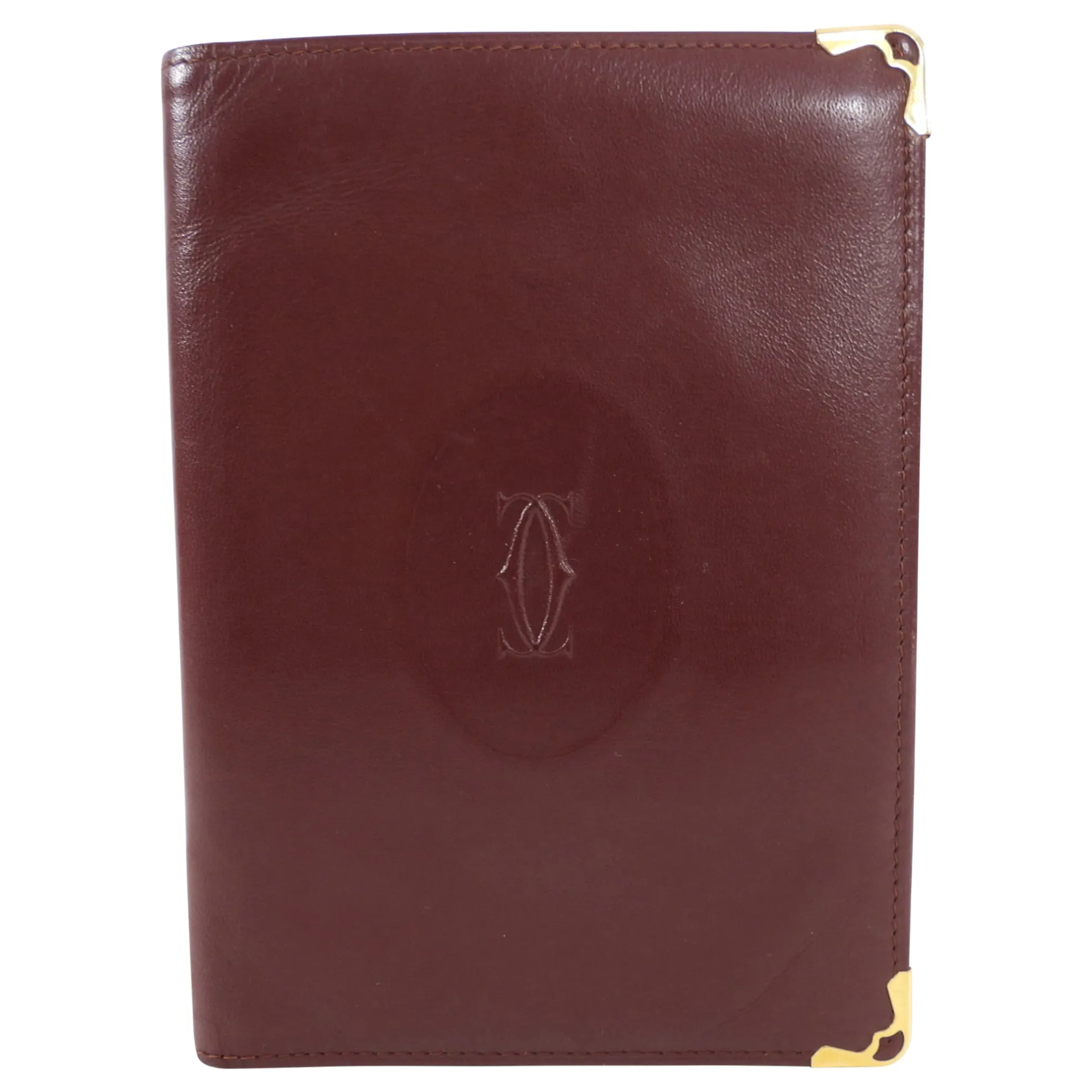 Cartier Vintage Burgundy Passport Holder / Organizer