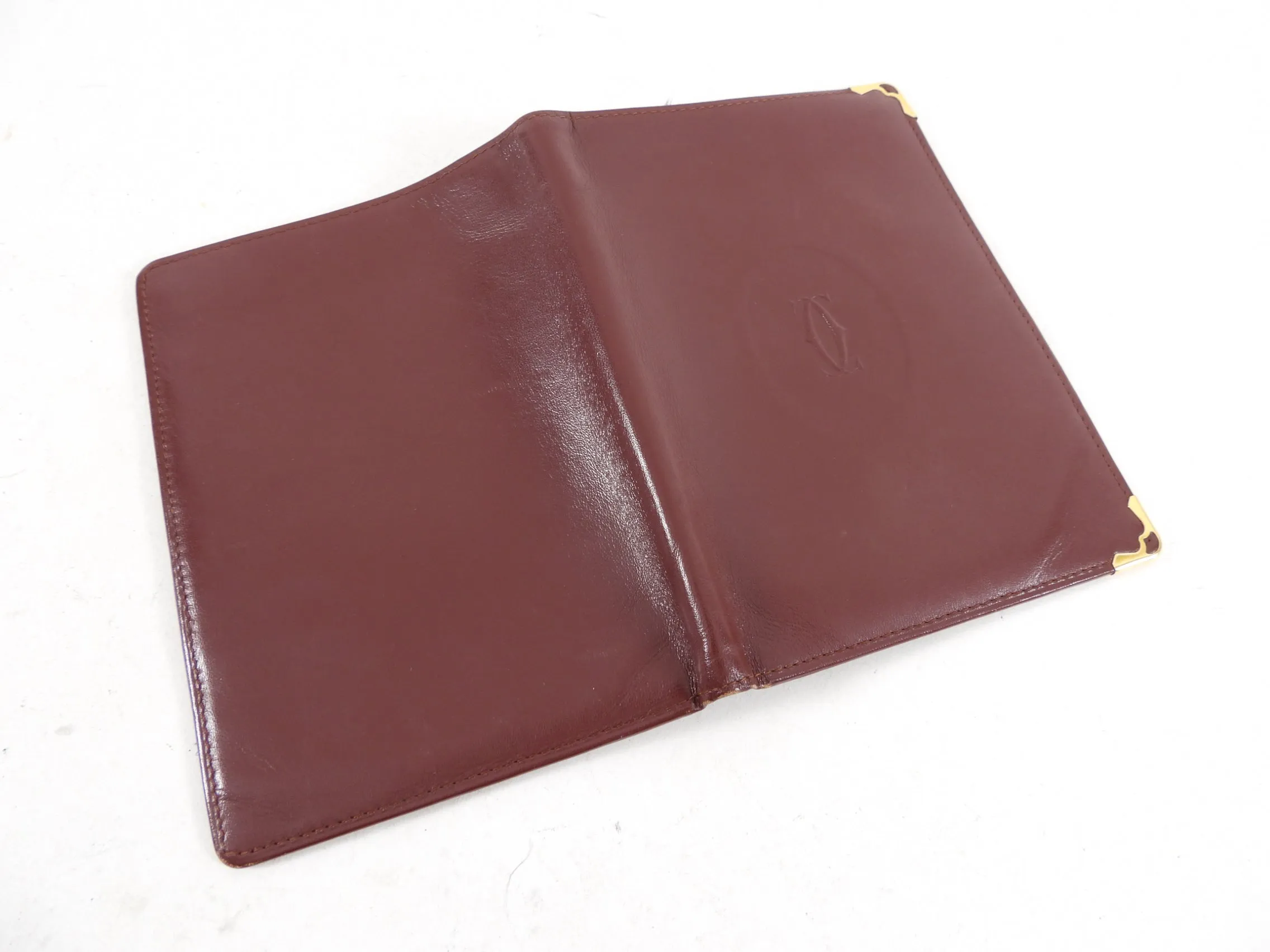 Cartier Vintage Burgundy Passport Holder / Organizer