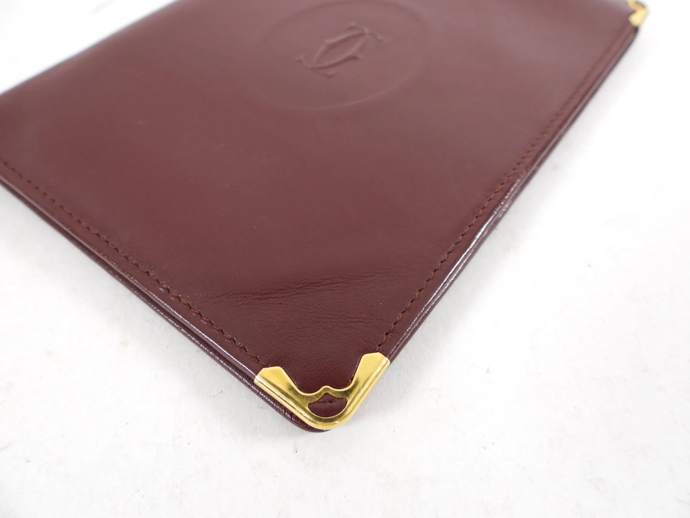 Cartier Vintage Burgundy Passport Holder / Organizer