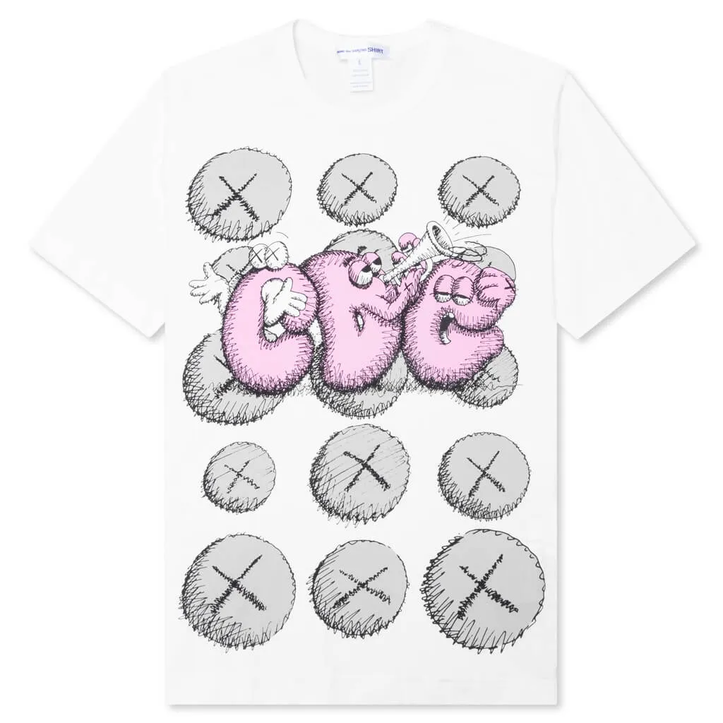 Comme Des Garcons SHIRT x KAWS S/S Tee - White/Print 2