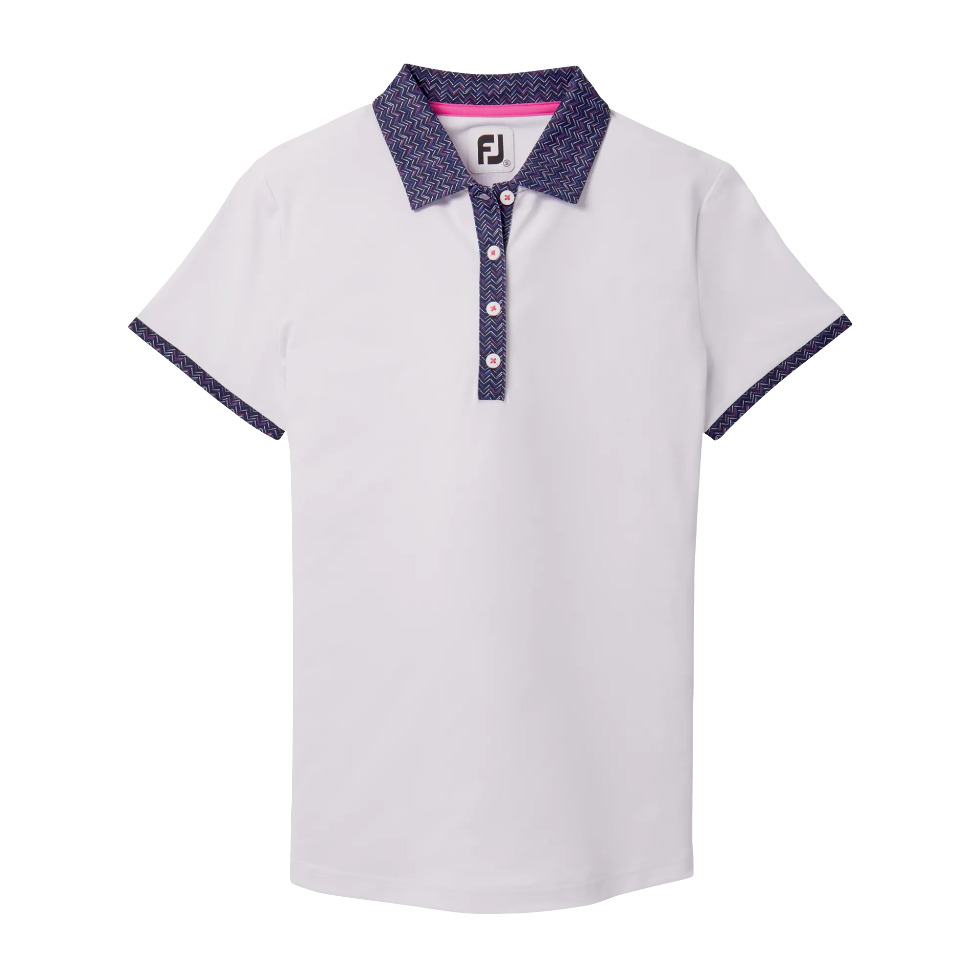 FootJoy Women's SS Print Trim Polo