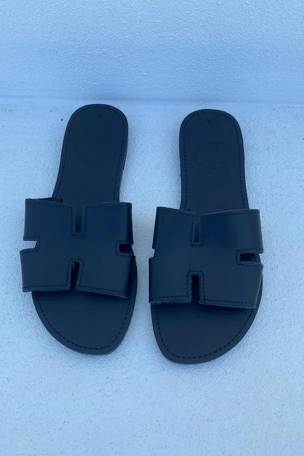 H Sandals Black