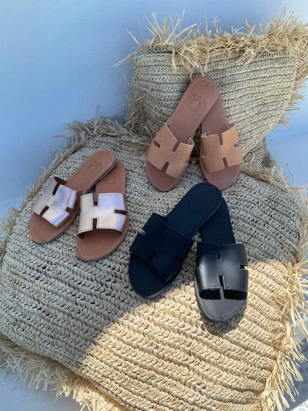 H Sandals Black