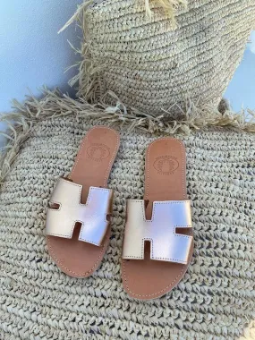 H Sandals Gold