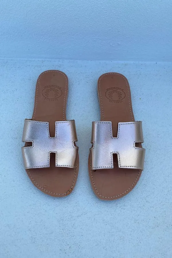 H Sandals Gold