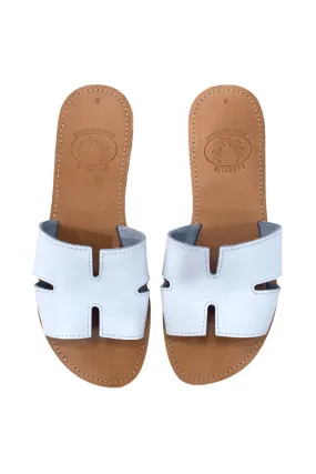 H Sandals White