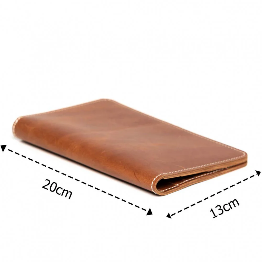 HILLER LEATHER FAMILY PASSPORT HOLDER/BUSINESS CARD HOLDER/MONEY PURSE FOR MEN AND WOMEN (Brown)