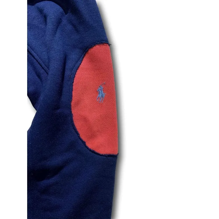 Just For Poor ARNAUX C RALPH LAUREN Felpa Unisex in Cotone con Cappuccio Blu Rosso