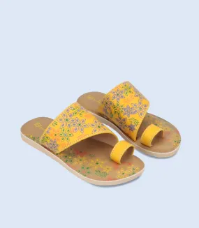 KG0127-YELLOW-Girls Chappals