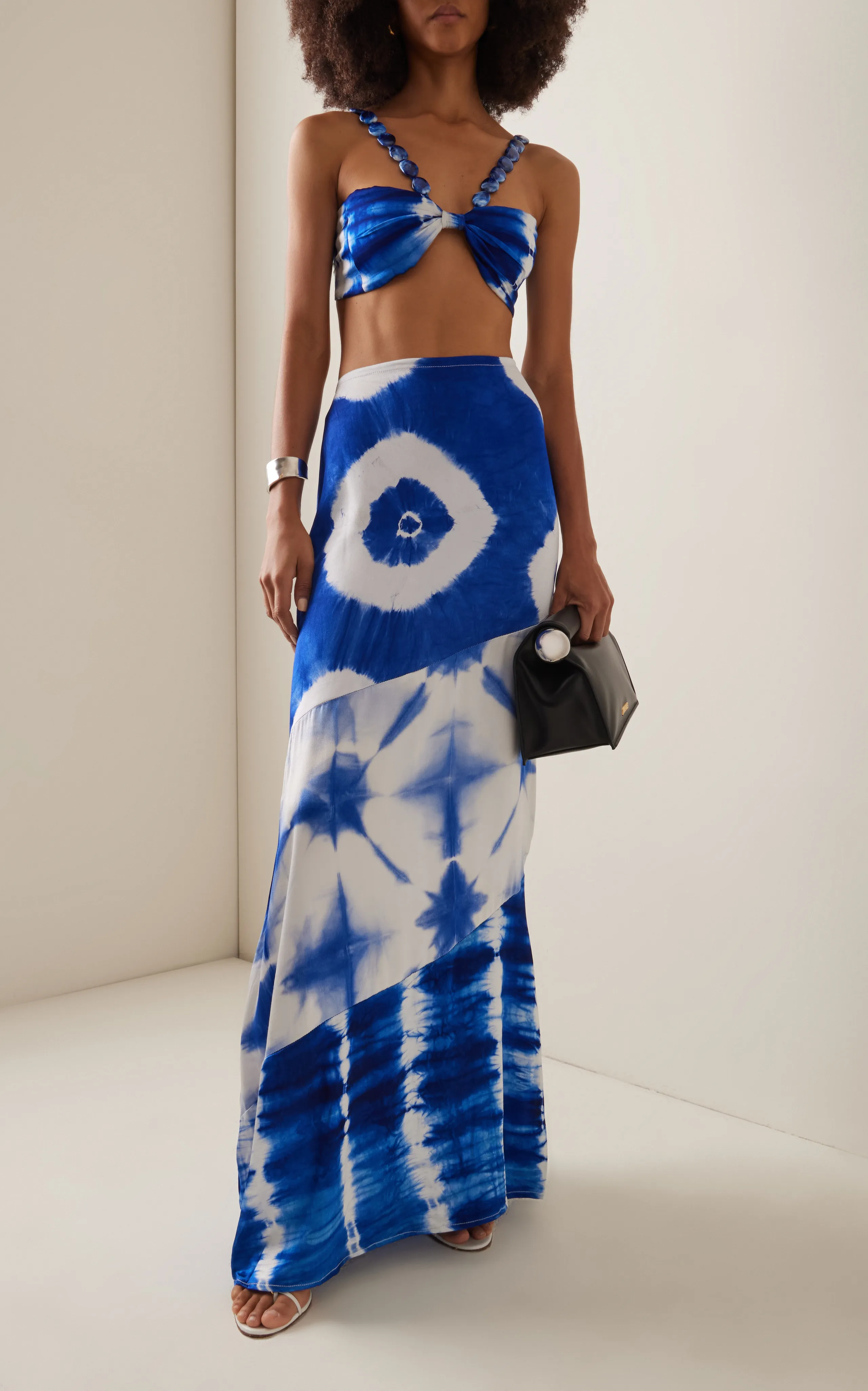 Kilentar Exclusive Wata Tie-Dyed Crepe Maxi Skirt