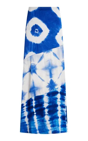 Kilentar Exclusive Wata Tie-Dyed Crepe Maxi Skirt