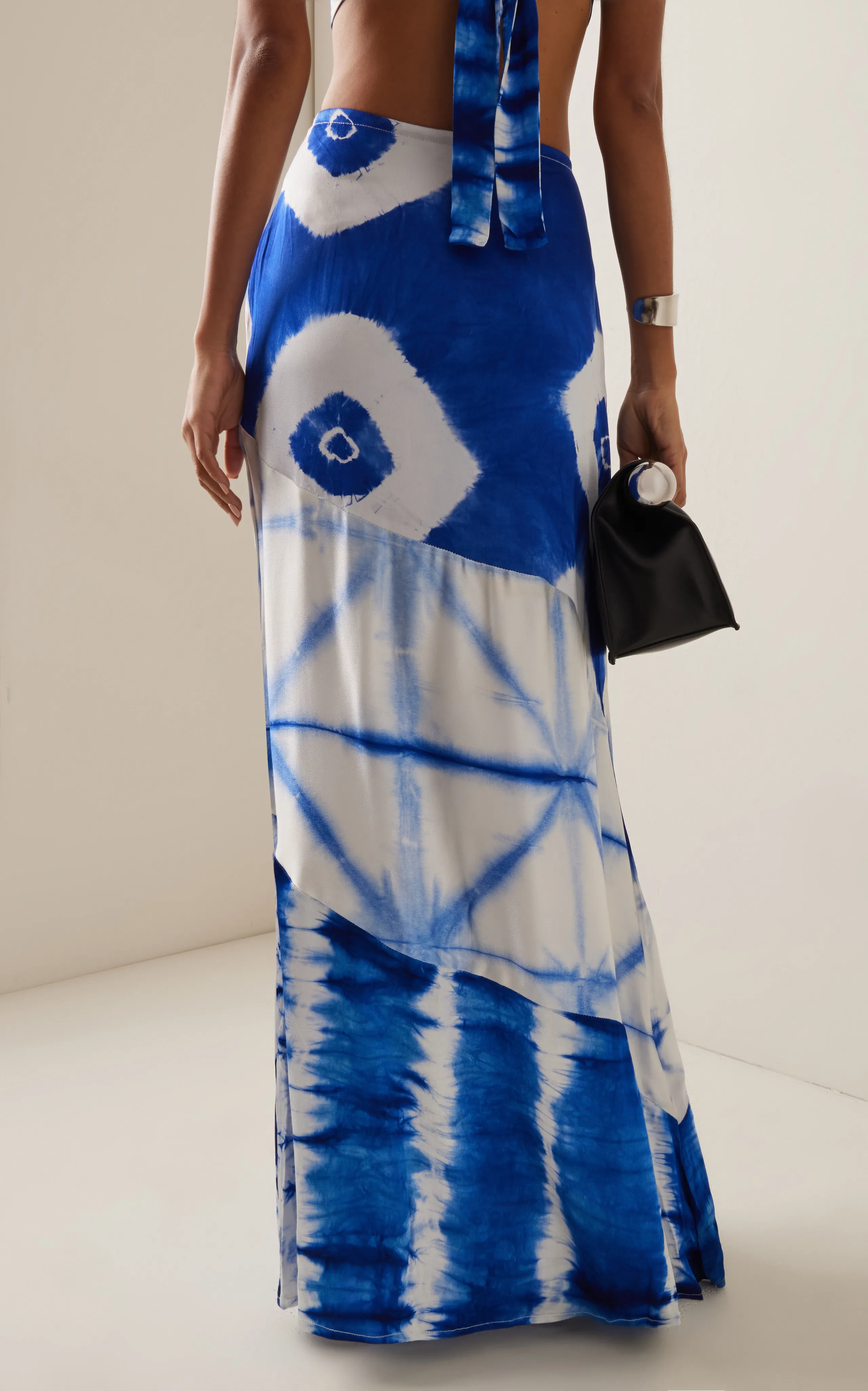 Kilentar Exclusive Wata Tie-Dyed Crepe Maxi Skirt