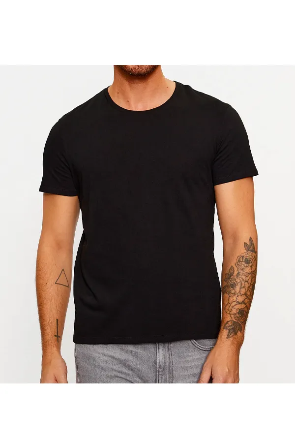 Lacoste 3-Pack Crew Tee Plain Cotton Black