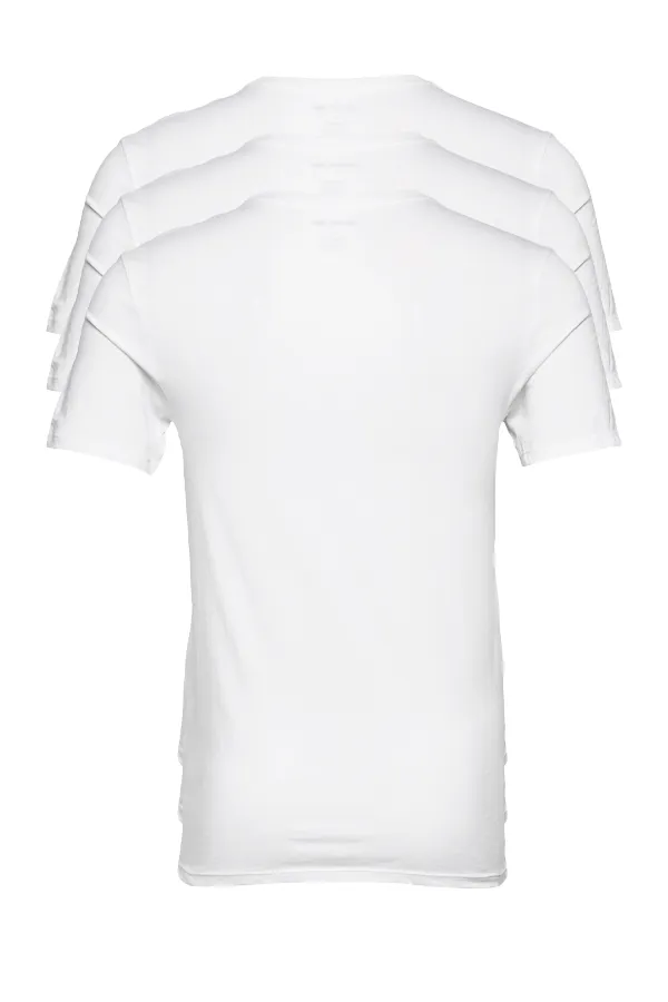 Lacoste 3-Pack Crew Tee Plain Cotton White