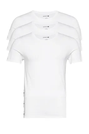 Lacoste 3-Pack Crew Tee Plain Cotton White