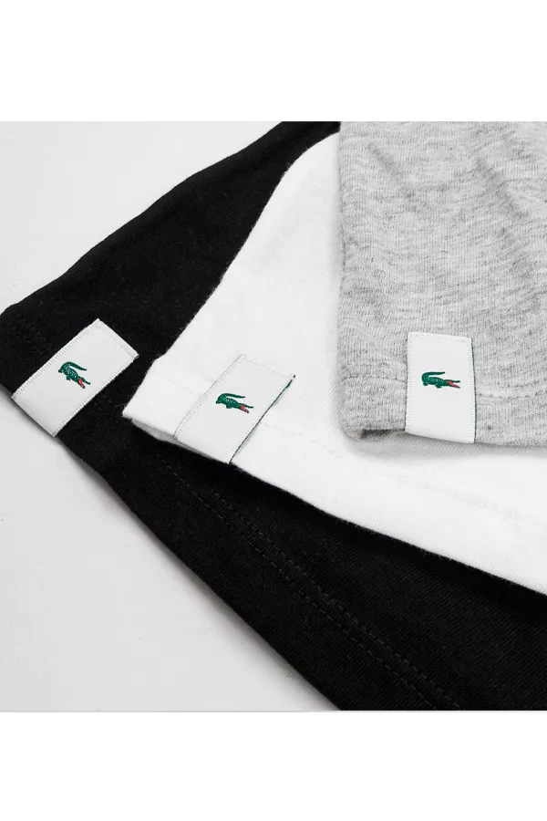 Lacoste 3-Pack Crew Tee Plain Cotton White