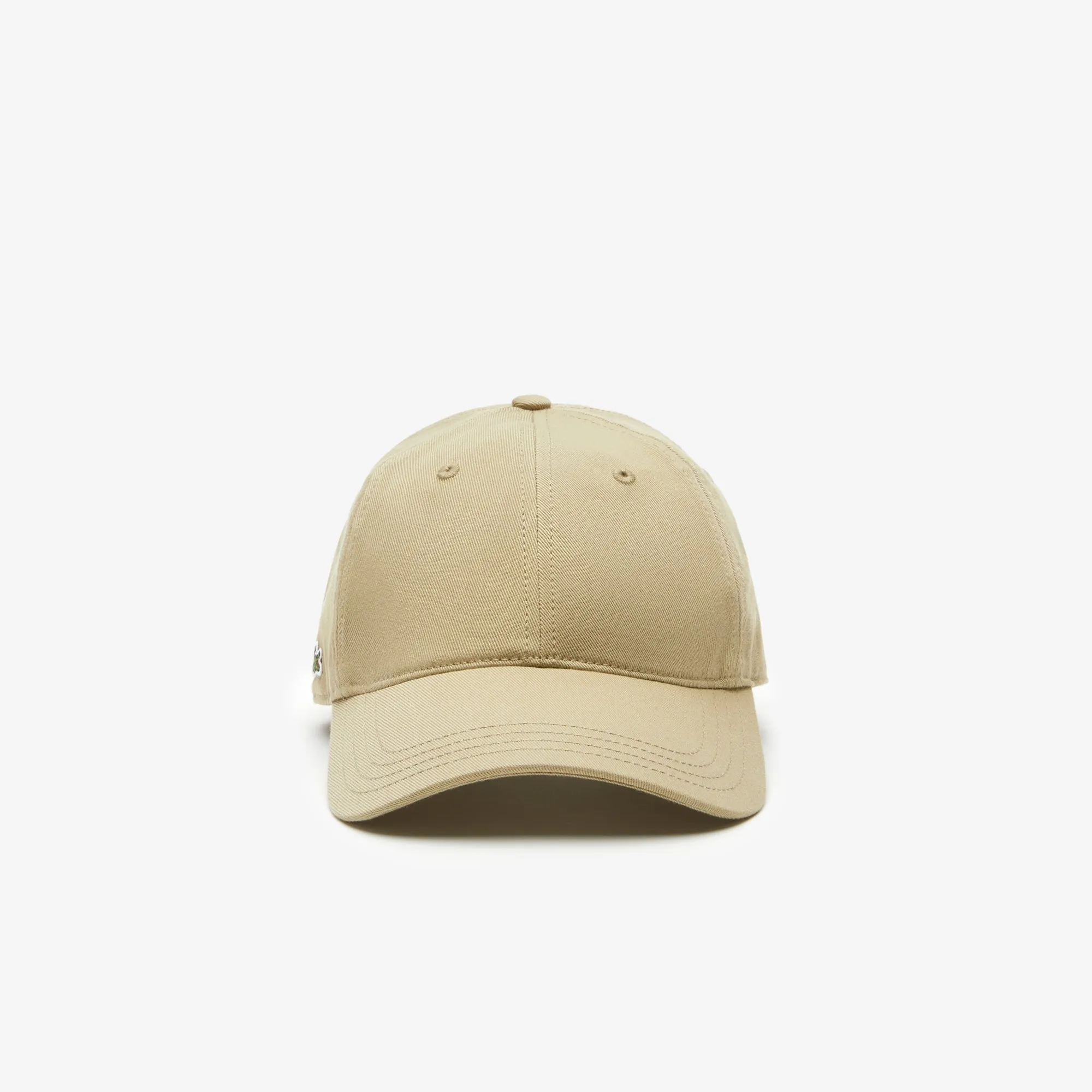 Lacoste - Casquette beige en twill de coton biologique