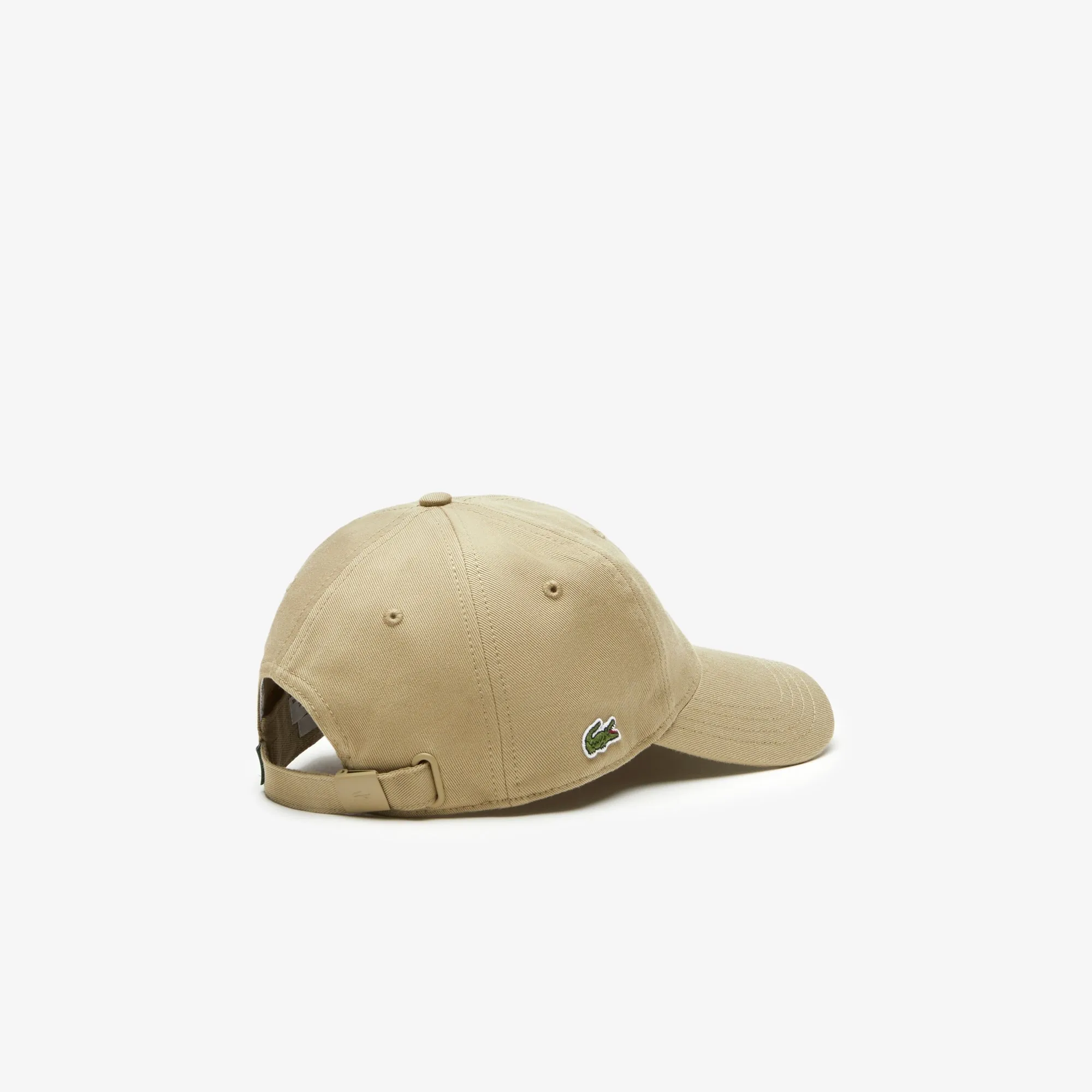 Lacoste - Casquette beige en twill de coton biologique