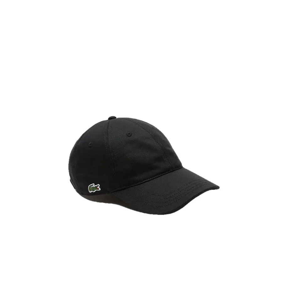 Lacoste - Casquette noir en twill de coton biologique