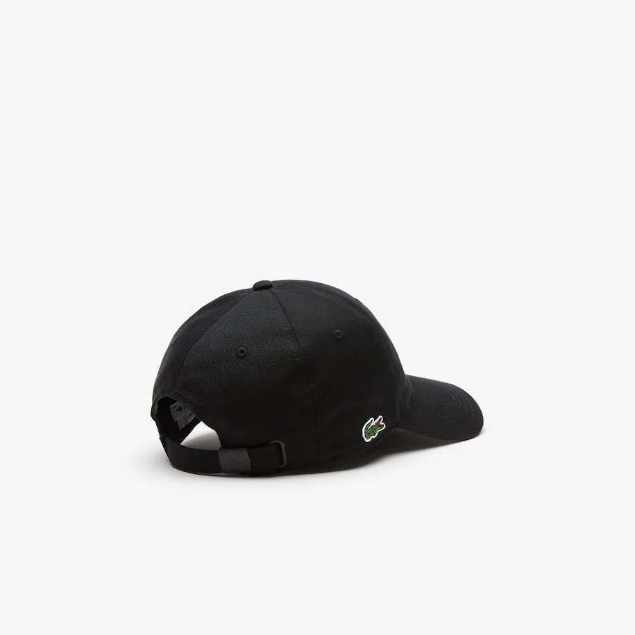 Lacoste - Casquette noir en twill de coton biologique