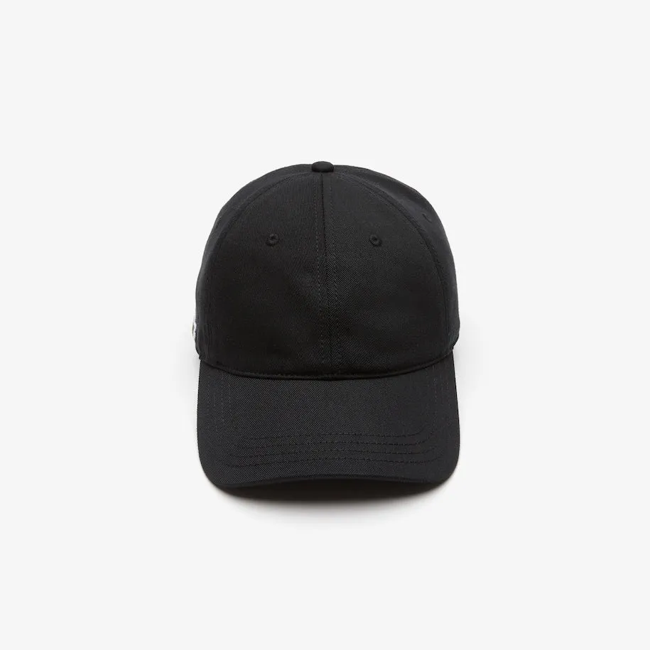 Lacoste - Casquette noir en twill de coton biologique