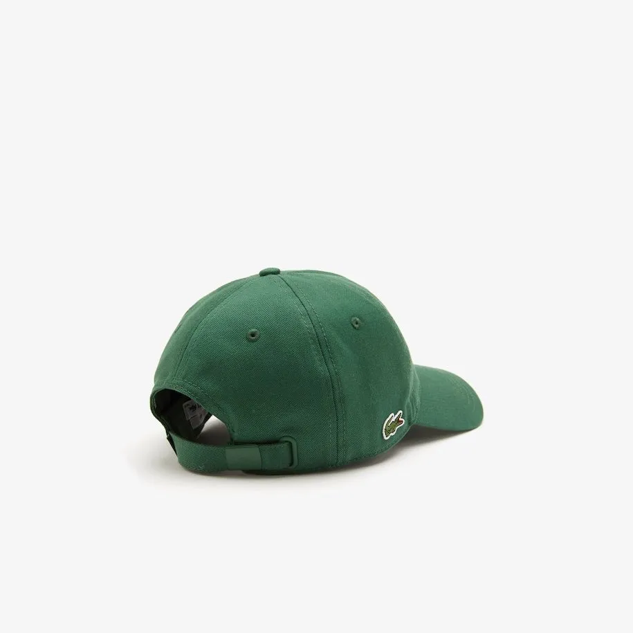 Lacoste - Casquette vert en twill de coton biologique