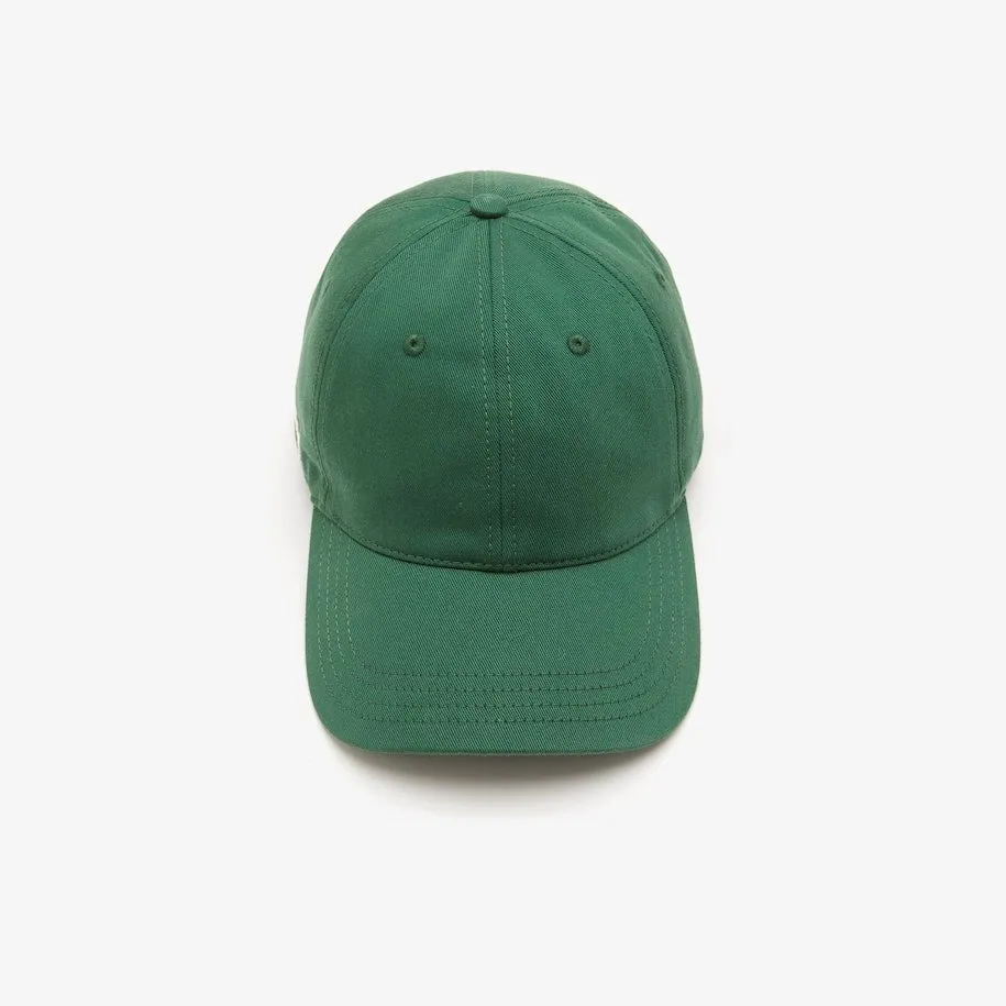 Lacoste - Casquette vert en twill de coton biologique