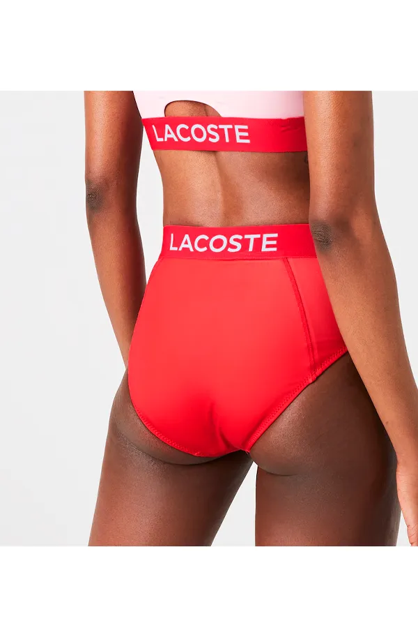 Lacoste Women Bikini Bottom Red