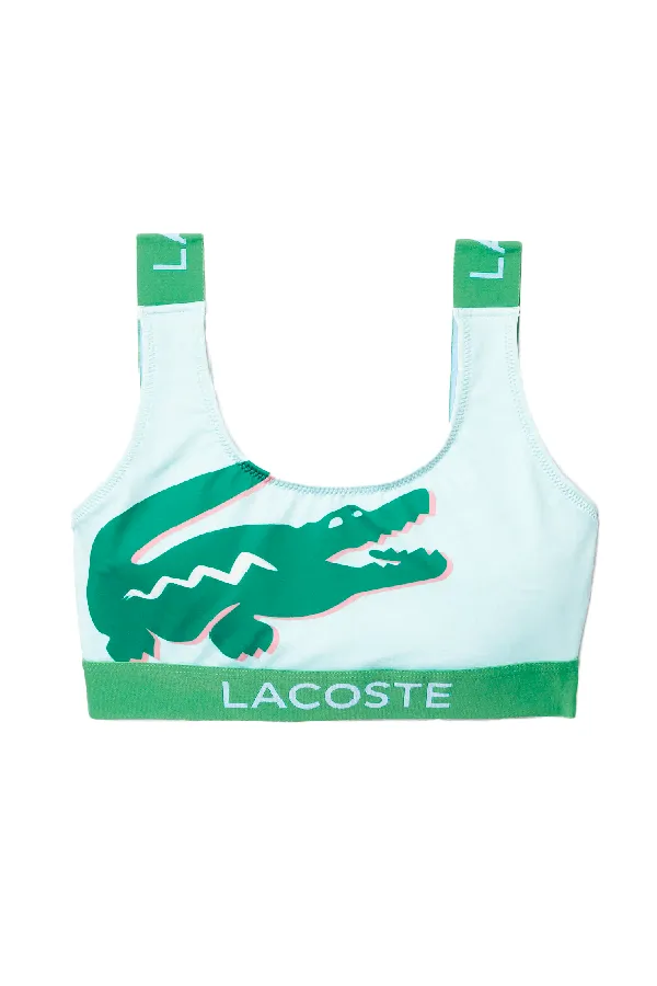 Lacoste Women Bikini Top Green