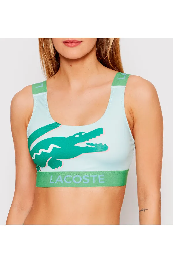 Lacoste Women Bikini Top Green