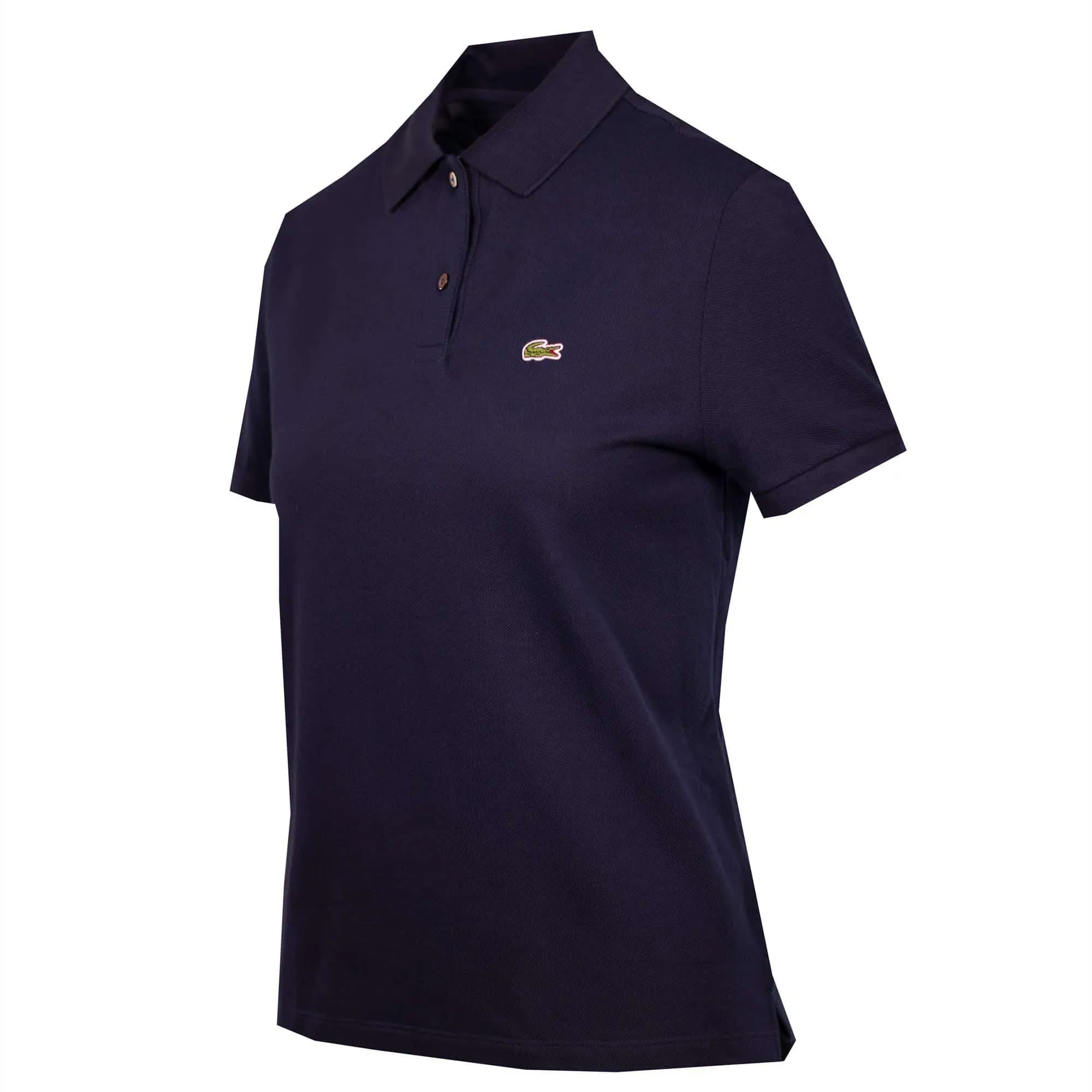 Ladies Lacoste Regular Fit Soft Cotton Petit Piqu Polo Shirt Navy Blue