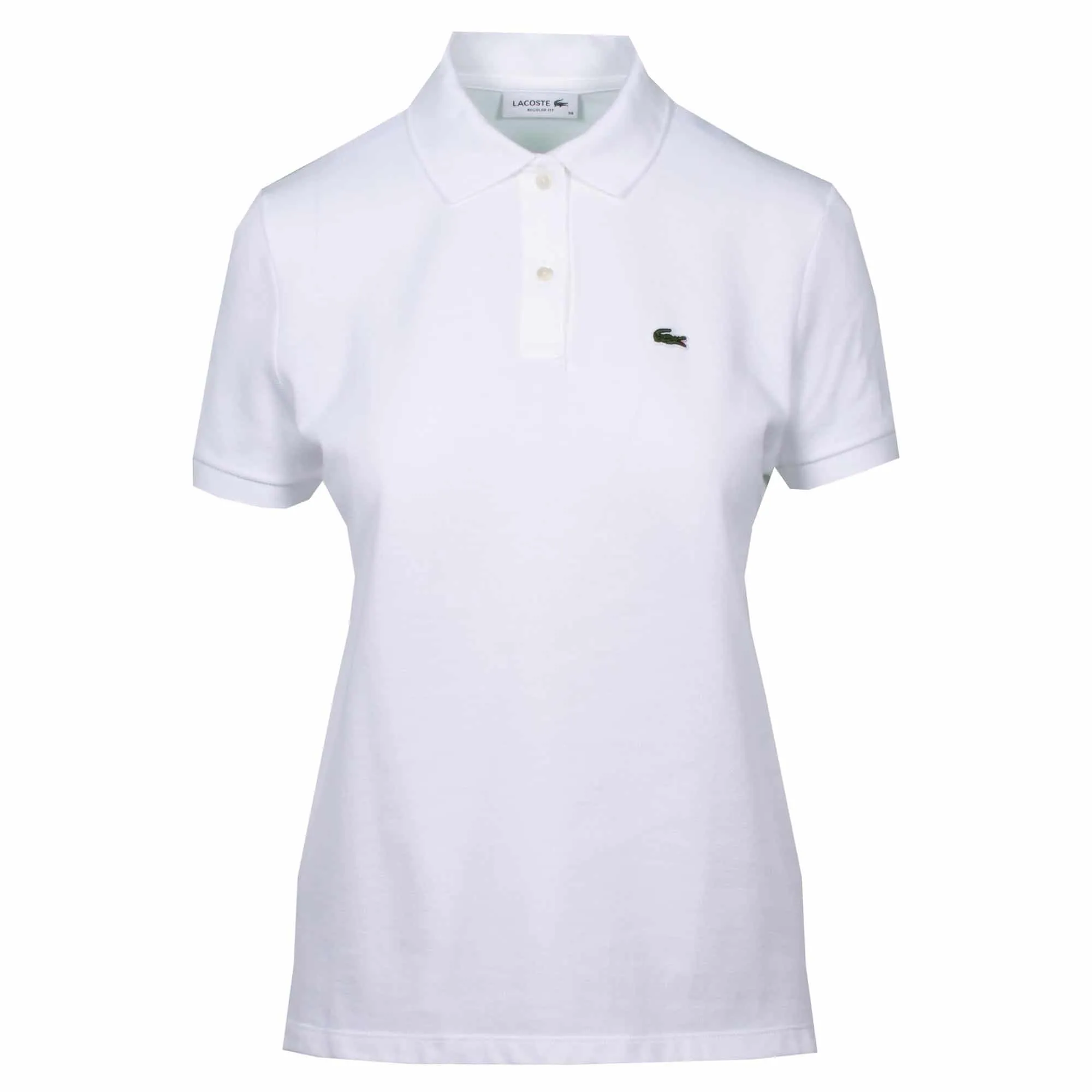 Ladies Lacoste Regular Fit Soft Cotton Petit Piqu Polo Shirt White