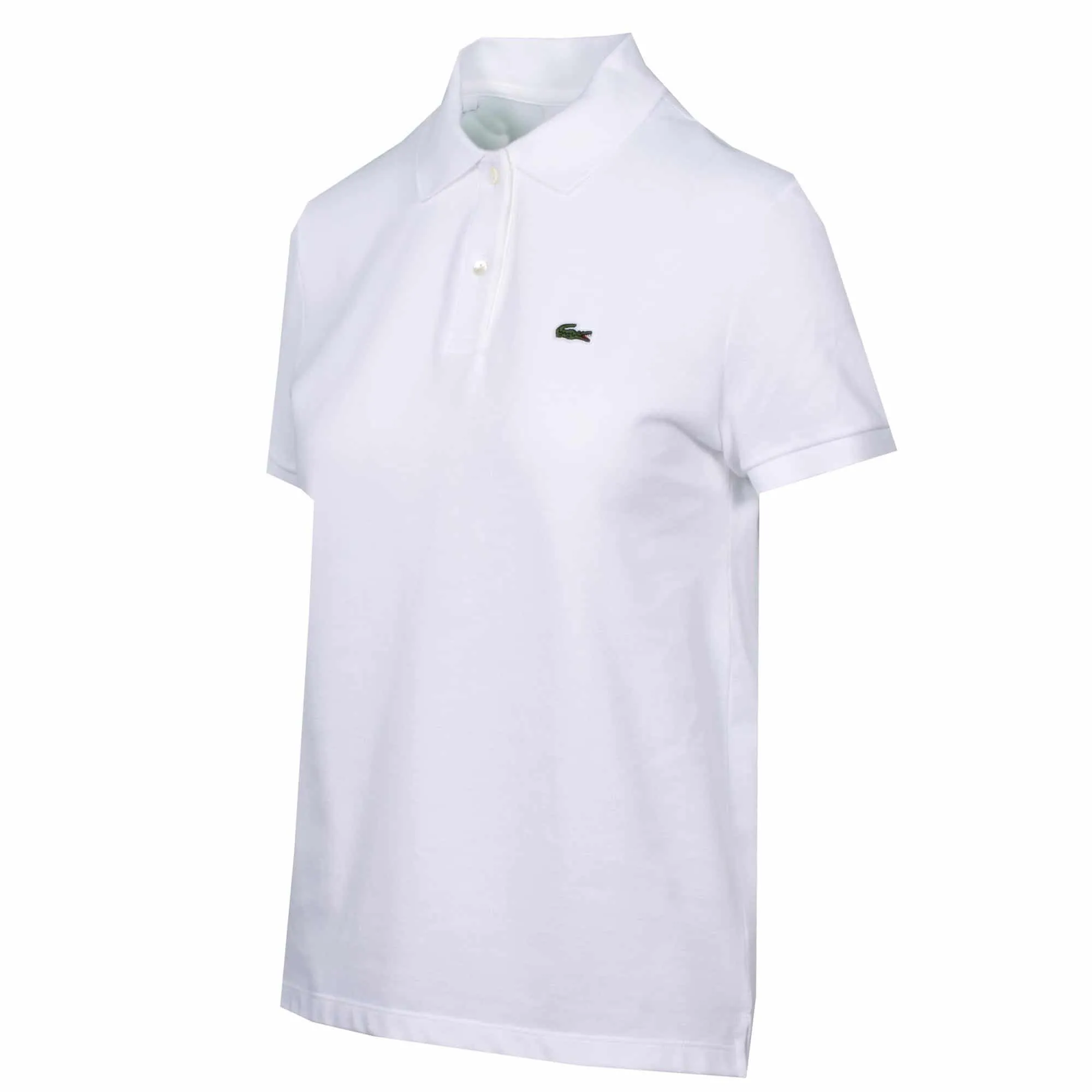 Ladies Lacoste Regular Fit Soft Cotton Petit Piqu Polo Shirt White