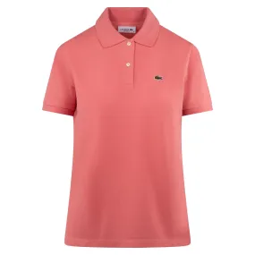 Ladies Lacoste Regular Fit Soft Cotton Petit Piqué Polo Shirt Pink