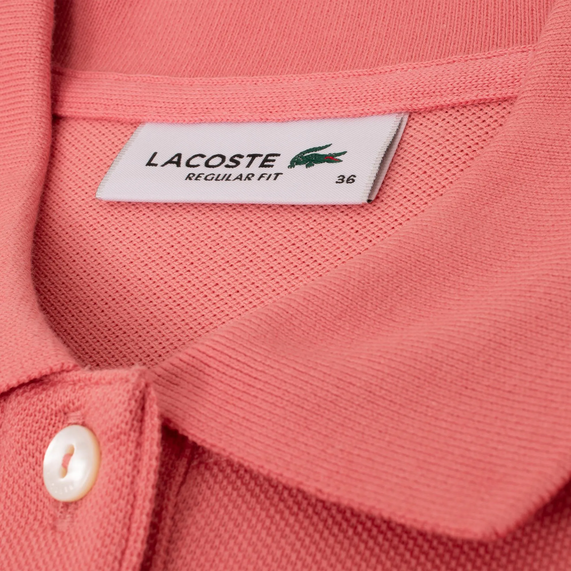 Ladies Lacoste Regular Fit Soft Cotton Petit Piqué Polo Shirt Pink