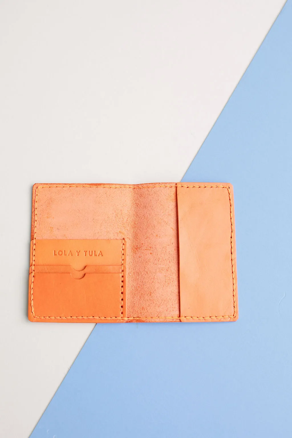 LEATHER PASSPORT CASE // TANGERINE