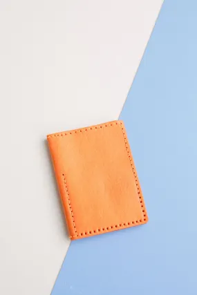 LEATHER PASSPORT CASE // TANGERINE