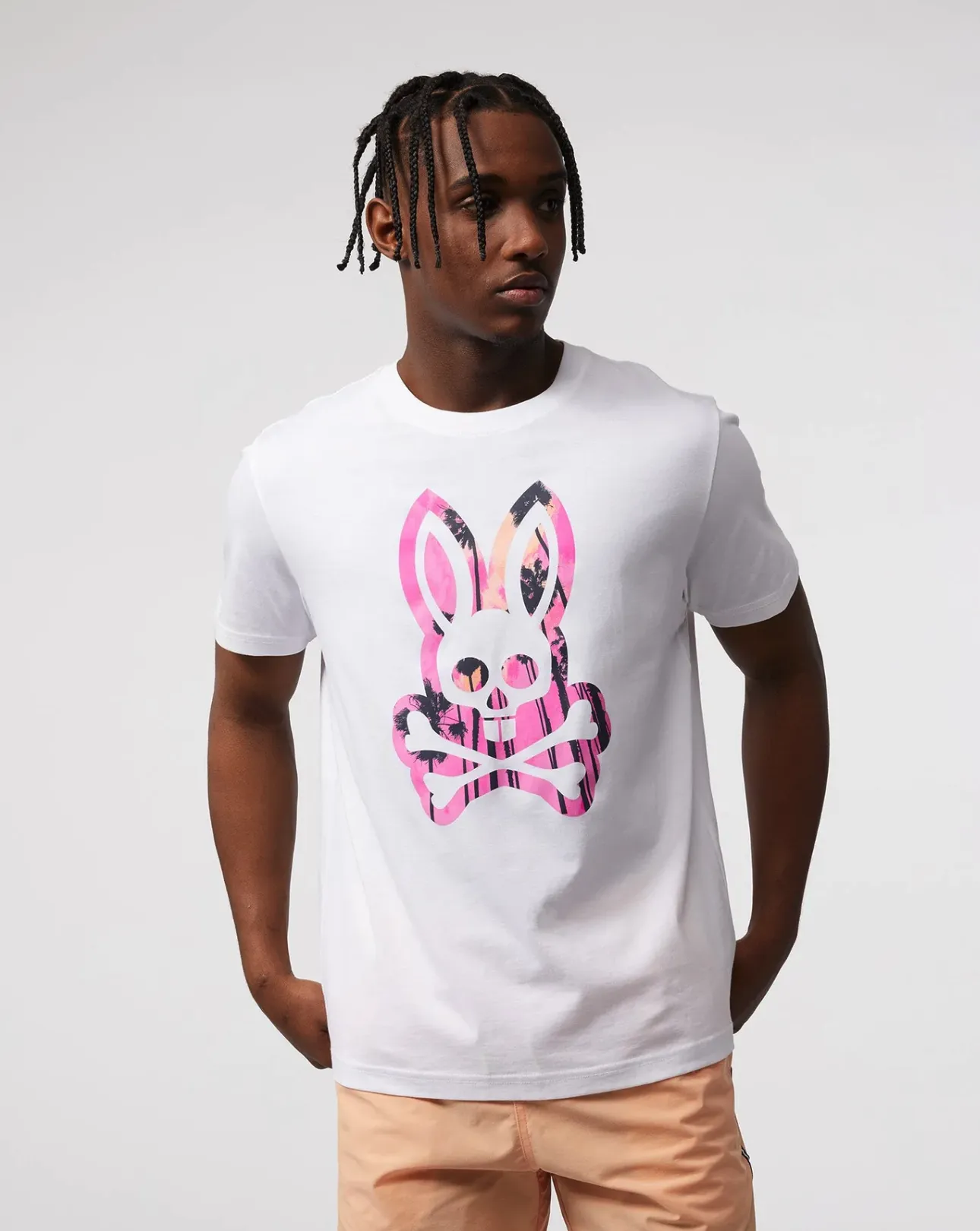 Leeson Graphic Tee (White/Pink) /D14