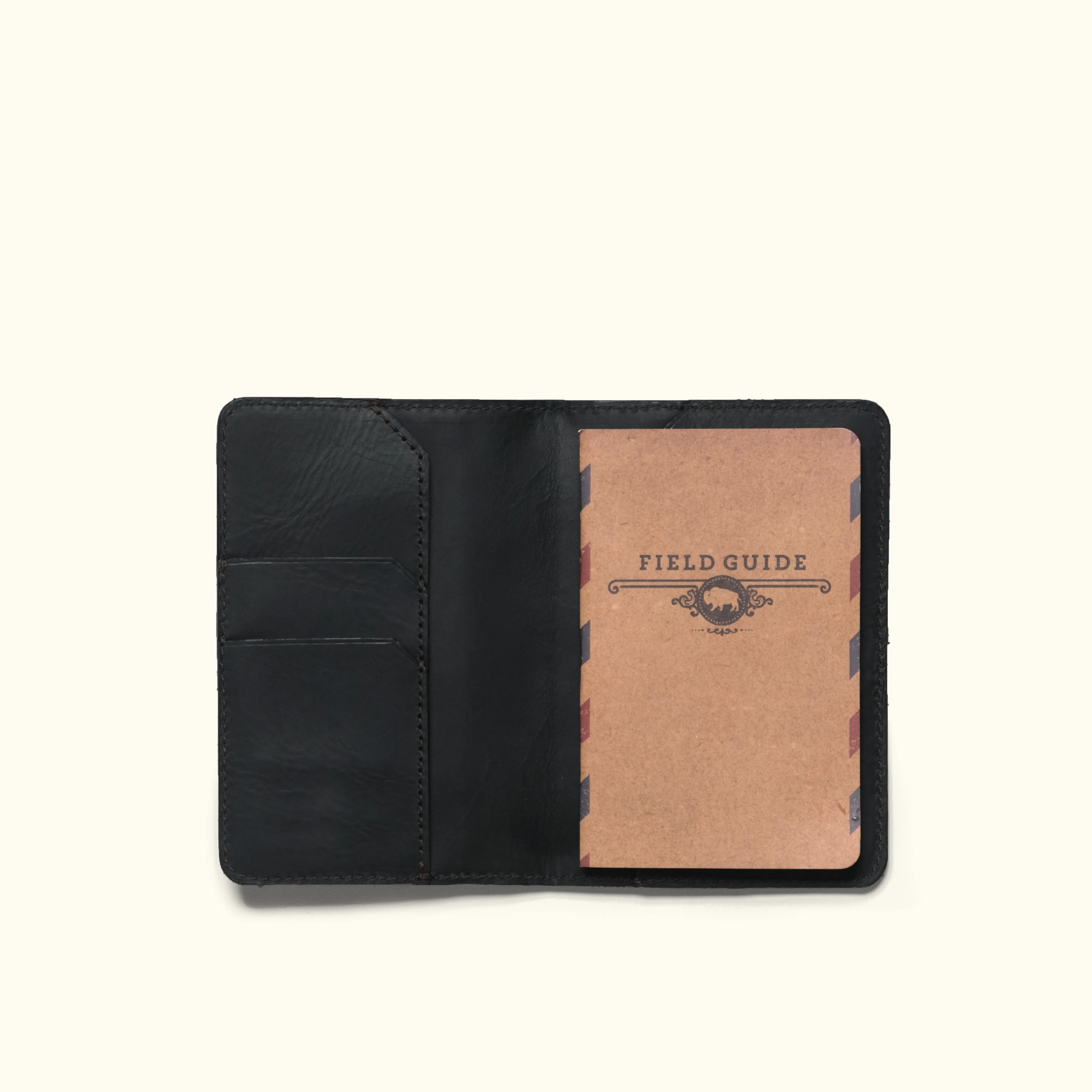 Limited Edition Jefferson Leather Passport Wallet | Black