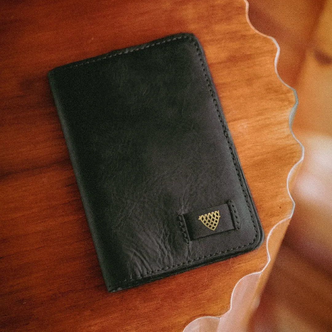 Limited Edition Jefferson Leather Passport Wallet | Black