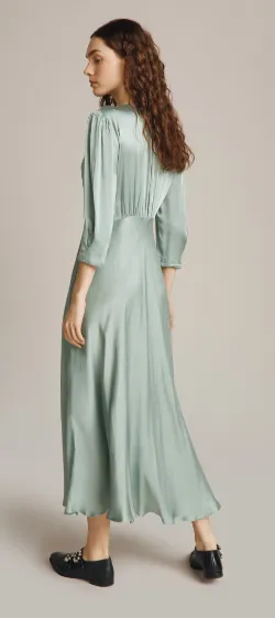 Madison Satin Sage Dress