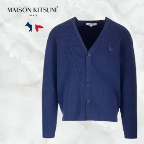 MAISON KITSUNE  |Cotton Logo Designers Cardigans