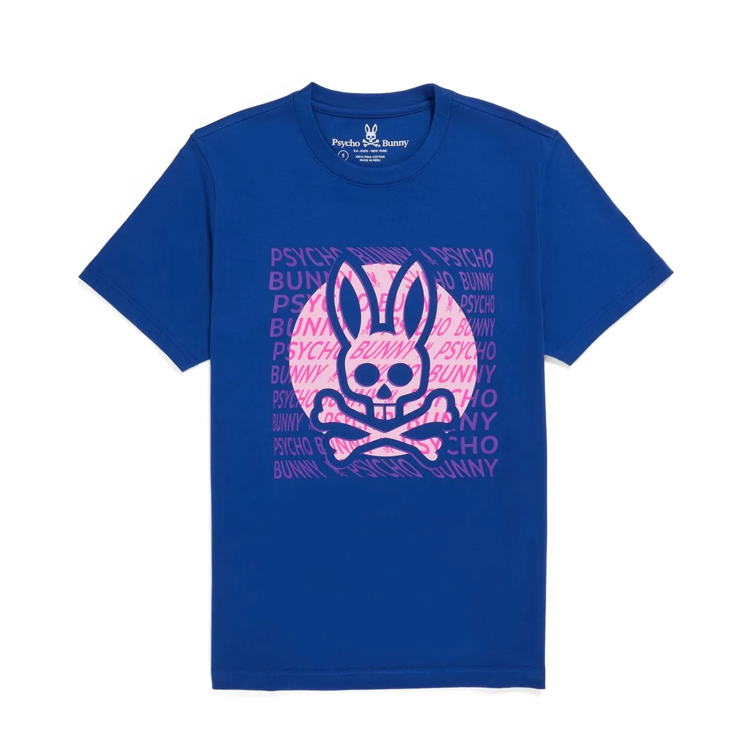 Mens Psycho Bunny Bengal Graphic Tee (Space Blue)