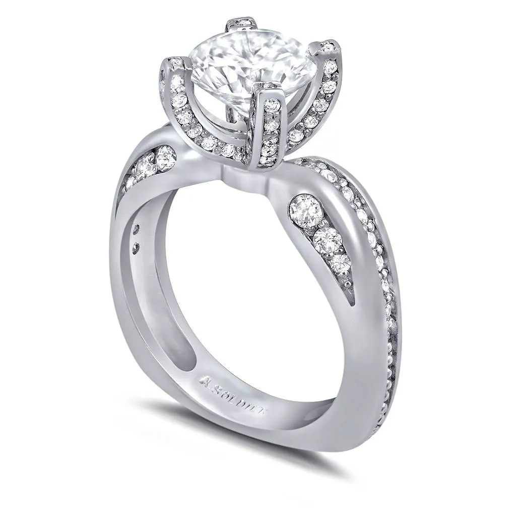 Modern Sensuality Diamond Crown Grace Engagement Ring