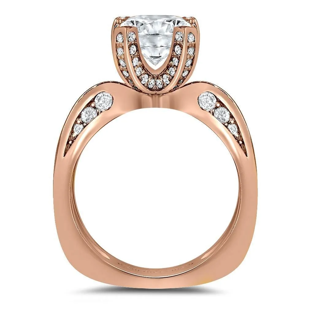 Modern Sensuality Diamond Crown Grace Engagement Ring