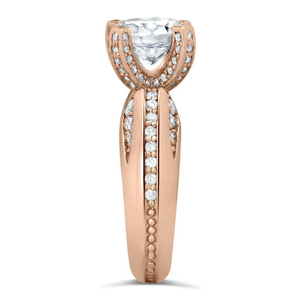 Modern Sensuality Diamond Crown Grace Engagement Ring