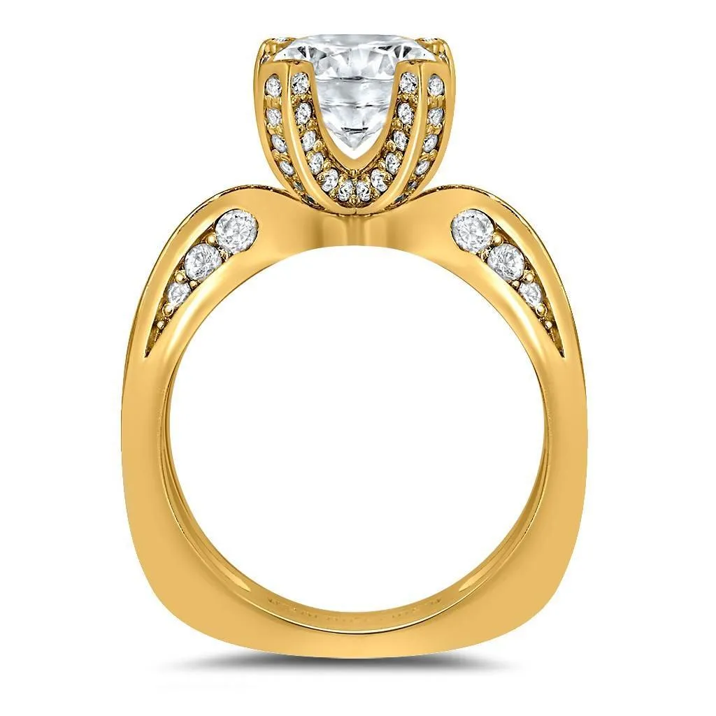 Modern Sensuality Diamond Crown Grace Engagement Ring